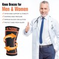 thumbnail image 4 of HLTHZONE Knee Brace for Men & Women Knee Braces for Knee Pain Knee Support Knee Compression Sleeve Knee Brace for Meniscus Tear Fitness Knee Sleeve - M Orange, 4 of 9