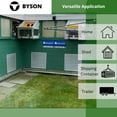 thumbnail image 4 of Byson 16" x 16" Aluminum Gable Vent - Anodized Aluminum Louvered Vent - Weatherproof Louver Air Vent Grille with Steel Mesh - HVAC, Attic, Container and Shed Vent, 4 of 8