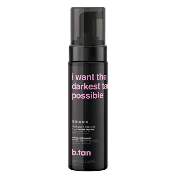 B.Tan I Want the Darkest Tan Possible 1 Hour Express Self Tan Mousse 6.7 fl oz