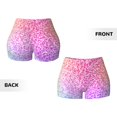 thumbnail image 5 of Lsque Colorful Glitters Pattern High Waisted Biker Shorts for Women-Tummy Control Fitness Athletic Workout Running Yoga Gym Shorts,Moisture-Wicking-Large, 5 of 9