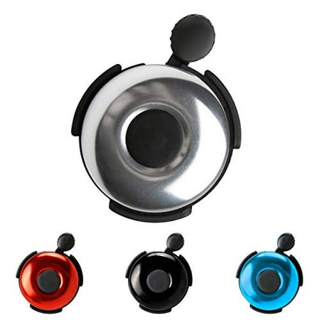 AD Bicycle Bell - Aluminum Bike Bell Ring - Classic Bicycle Bell for Adults Men Women Kids Girls Boys Bikes - Mountain Bike Accessories - Chrome