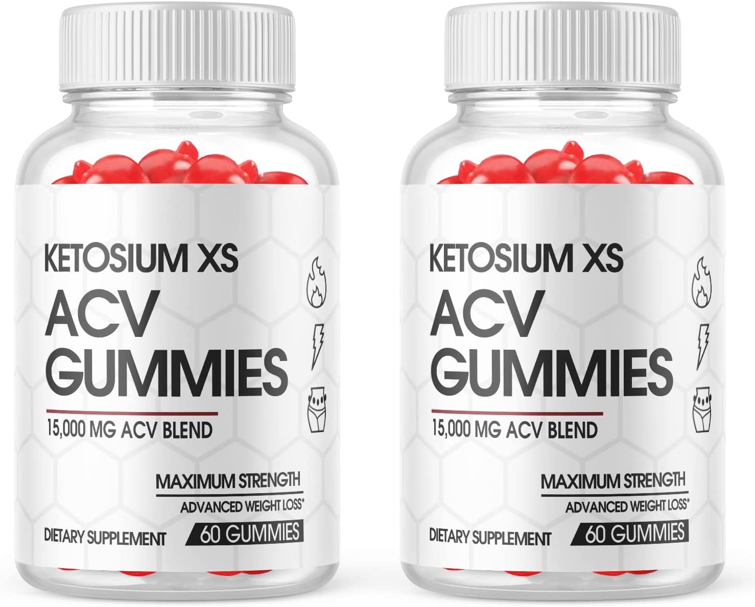 (2 Pack) Ketosium XS ACV Gummies Supplement for Weight Loss Energy