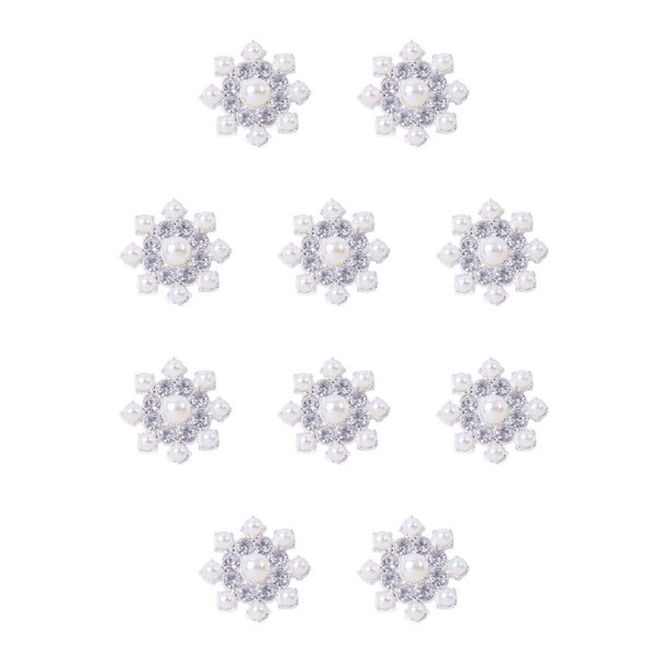 Monstrate 10 piezas Delicado y elegante Artesanía exquisita Técnica de galvanoplastia DIY Amplia aplicación Estilo retro clásico Tela de costura y artesanía Perlas de Plata