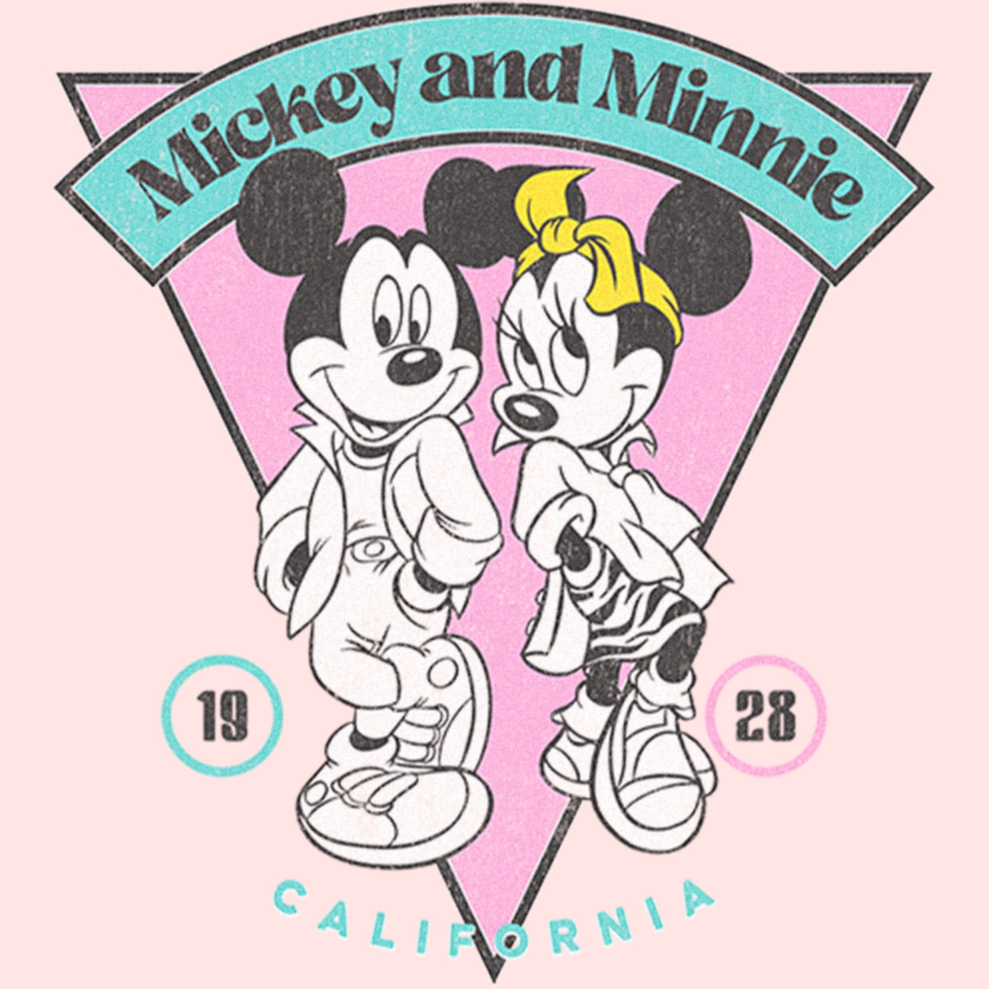 Toddler's Mickey & Friends Retro California Couple Graphic Tee