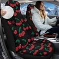 thumbnail image 2 of Uorisanigo Car Seat Covers Front Seats Only, 2 Pack Cherry Print Auto Seat Protectors, Fluffy Seats Cushions for Auto Interior Accessories with Soft Fuzzy Non-Slip, 2 of 7