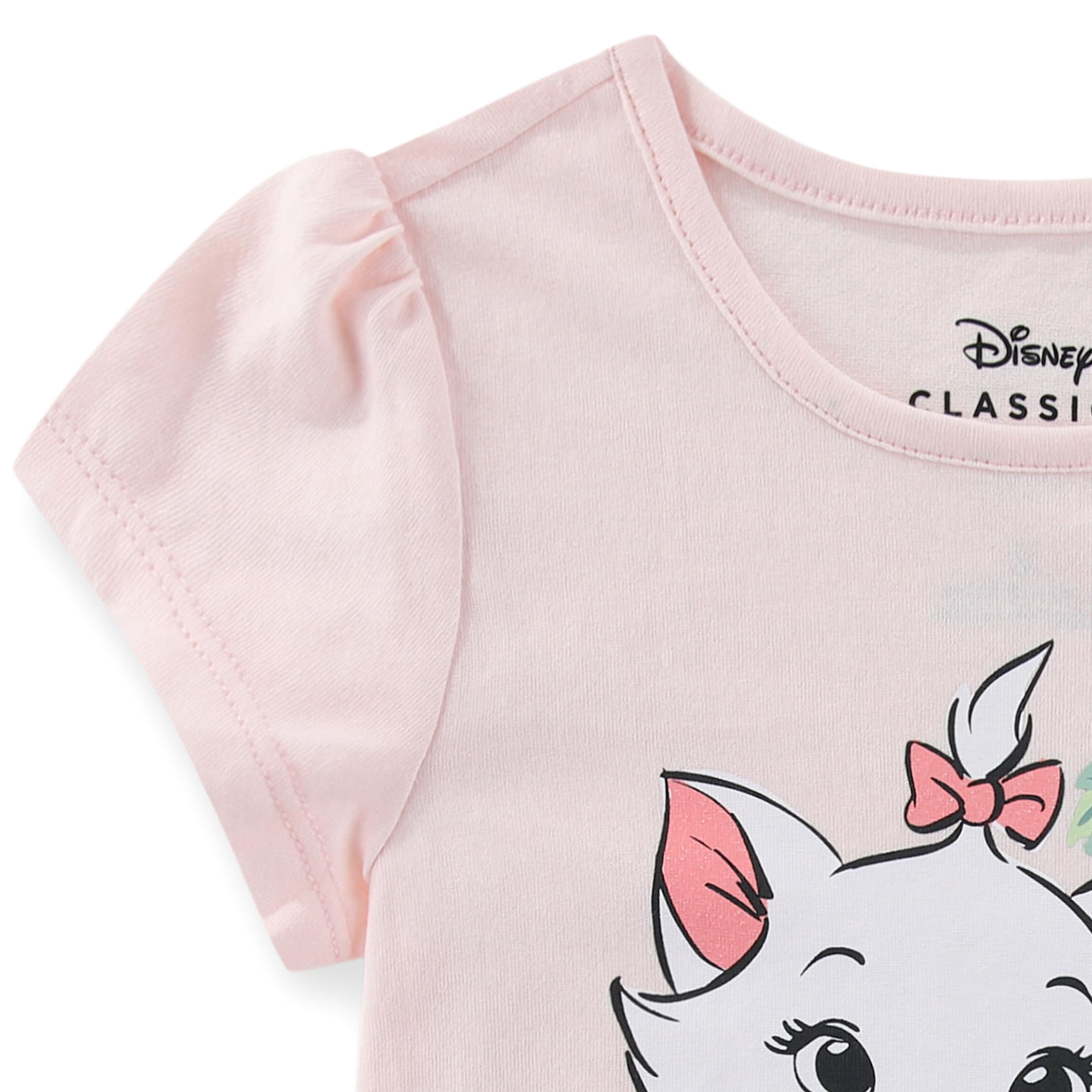 Disney The Aristocats Marie the Cat Short Sleeve T-Shirt and Skort Skirt Set (Girls), 2 Piece Set, Sizes 2T-6X