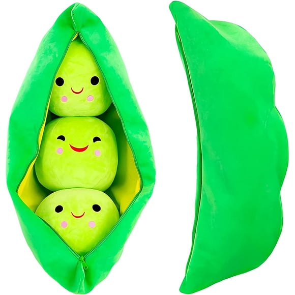 LAICAIW Pois Géants dans une Cosse Jouet en Peluche Coussin Cosse de Pois Mignon Jouets en Peluche Plante Poupée Différentes Tailles (Haricots Verts, 15,7 Pieds'/40cm)