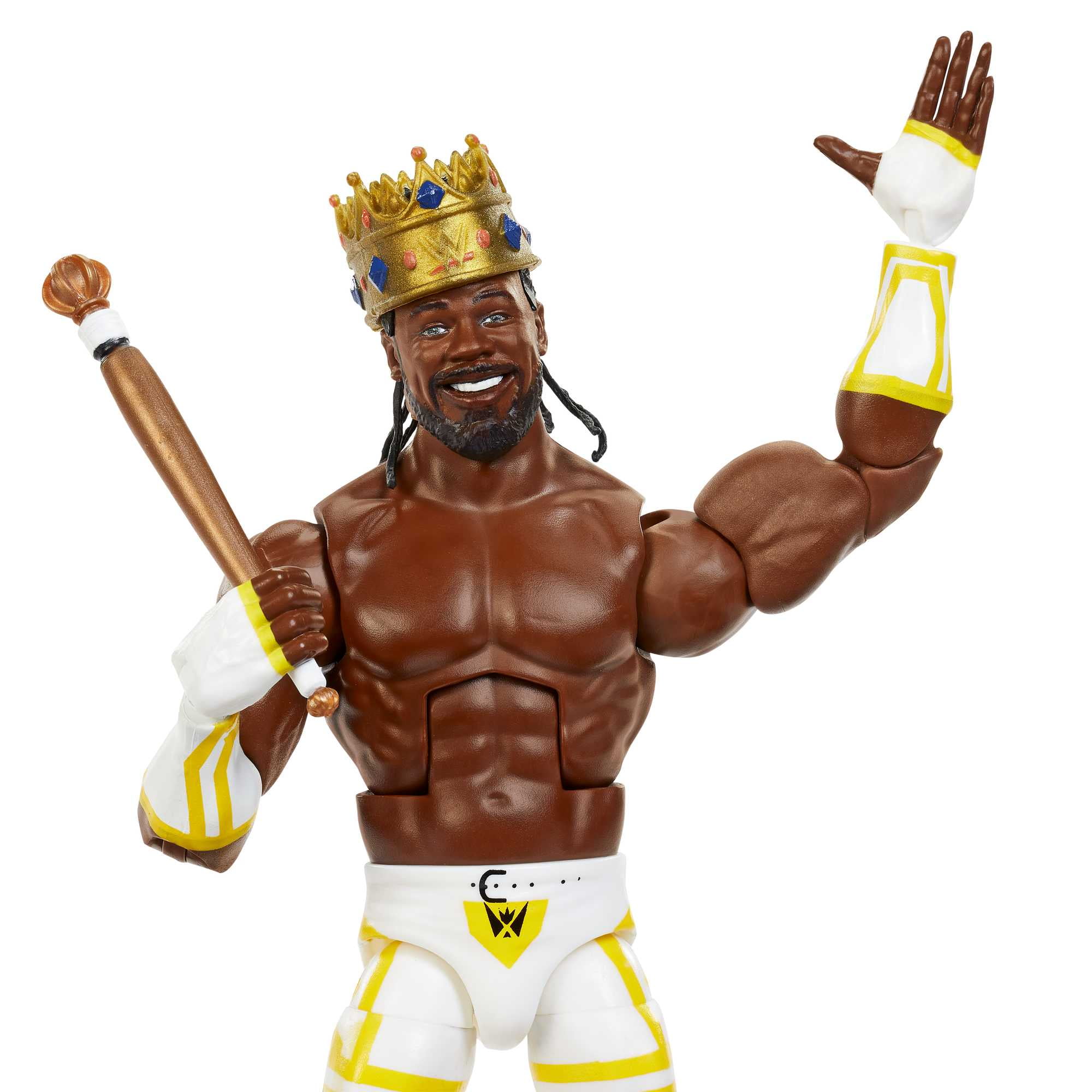 WWE Elite Collection King Woods Action Figure with Accessories, Posable Collectible (6-inch)