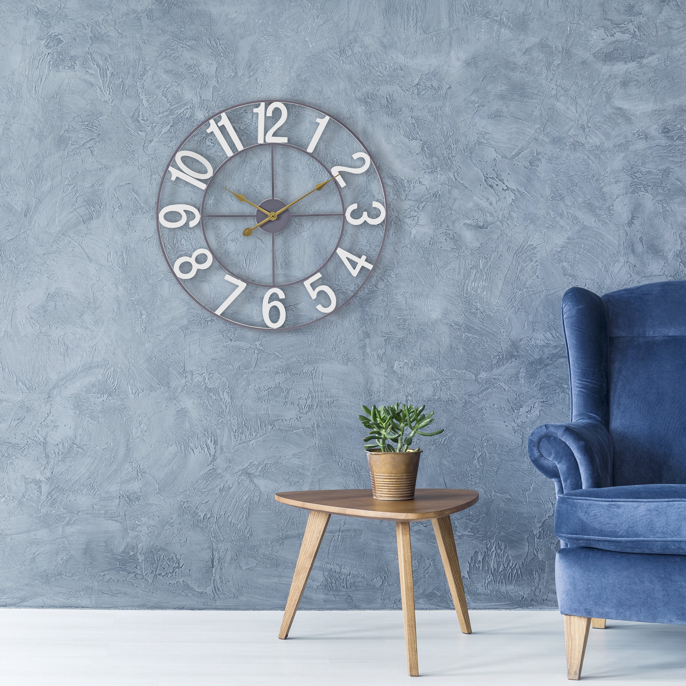 Sorbus 16" Large Wall Clock, White Analog Battery Operated for Living Room & Kitchen