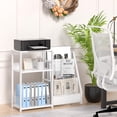 thumbnail image 6 of White Turntable Table with 3 Tier Vinyl Storage, Record Player Organizer Cabinet for Home Office, 6 of 6