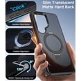 thumbnail image 4 of Samsung Galaxy S26 Ultra Case with Ring Kickstand - MagSafe Compatible, Translucent Matte Slim Shockproof Cover, Military Grade Drop Protection - Black, 4 of 8
