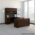 thumbnail image 2 of Series C Left Handed Bow Front U Shaped Computer Desk with Hutch in Mocha Cherry, 2 of 7