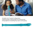 thumbnail image 3 of Descant Recorder, Lightweight Easy To Learn Complete Soprano Recorder Instrument 8 Hole with Cleaning Rod for Performance for Students Rose Red,Cyan,Blue,Coffee, 3 of 7