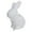 White, variant on Flocked Easter Bunny Figurine with Bow - 8.6 Inch Artificial Rabbit Tabletop Decor for Spring Home, Office, Party Centerpiece and Holiday Table Decoration, Set of 3