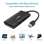 USB SD Card Reader, TSV 7-in-1 Smart Card Reader, 5Gbps Multi USB Card Reader/Writer SD Card Reader for Windows, Mac OS