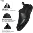 thumbnail image 4 of SMILIN Waterproof Rain Garden Boots, Anti-Slip Rubber Ankle Rain Boots for Men & Women, Black, Size 11.5 Women/9 Men, 4 of 6