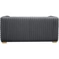 thumbnail image 5 of Meridian Furniture Ravish Grey Velvet Loveseat, 5 of 16