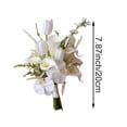 thumbnail image 2 of Wedding Bride Bouquet Artificial Calla Flowers Holding Flowers Bouquet Fake Lilies Flower Bouquets Romantic Bouquets for Home Party, 2 of 7
