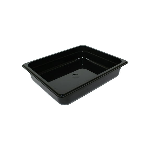 Excellante Half size 2 1/2" deep polycarbonate food pan, black, NSF certified, comes in each