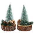 thumbnail image 3 of Árbol de Navidad de escritorio, 2 piezas, 22 cm, mini árbol de Navidad artificial, decoración navideña, elaborado por expertos Jadeshay A, 3 of 8