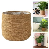 Flower Pot, Planter Basket With Plastic Liner Woven Storage Basket, Indoor And Outdoor Plant Flowerpot Baskets, Boho Decorative Plant Basket Plant Containers