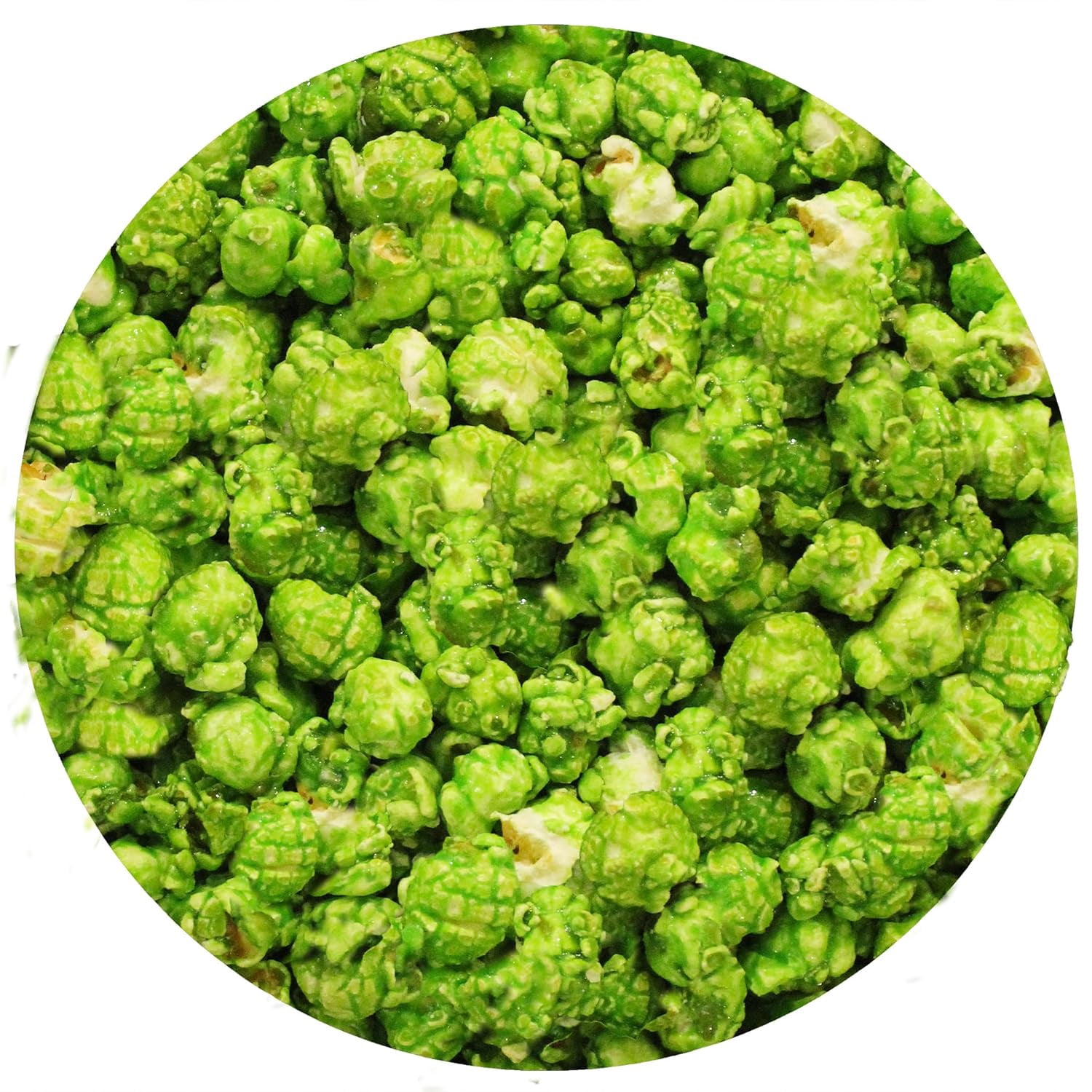 Green Popcorn Bucket with Scoop, 20 Ounce, Green Apple Flavored Popcorn Tub, Fresh Gourmet Popcorn, The Hampton Popcorn & Candy Company