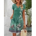 thumbnail image 3 of Zeagoo Women's Casual A-Line Dress with Pockets Summer Beach Floral Tshirt Dress Short Sleeve Dress Flowy Sundresses, 3 of 6