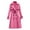 Pink, variant on Trench Coat Women Solid-Color Lapel Double- Slim-Fit Long Street Style