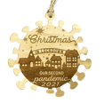 thumbnail image 1 of Navidad De Madera 2021, Colgante Epidémico, Adorno Colgante Para Árbol De Navidad, Decoración Scienceny HA044223-01, 1 of 6