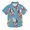 French Bulldog with Scarf, variant on Small Short Sleeve Button Down Shirts Bulldog Dog and Daisy Flower Casual Shirt 3-10 Years