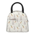 thumbnail image 1 of Qekee Retro Rabbit Print Insulated Lunch Bag,Large Capacity Lunch Box,Reusable Lunch Tote Bags,Waterproof Cooler Bag,for Work, School, and Picnic, 1 of 6