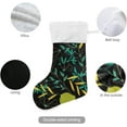 thumbnail image 3 of Coolnut 17.7 Inch Christmas Stockings, 2 PCS Bright Tropical Leaves and Plants Presonalized Large Stocking Sock for Family Holiday Xmas Party Decorations, 3 of 7