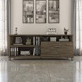 thumbnail image 3 of Bestar Pro-Linea 72W Credenza with 2 Drawers walnut grey, 3 of 5
