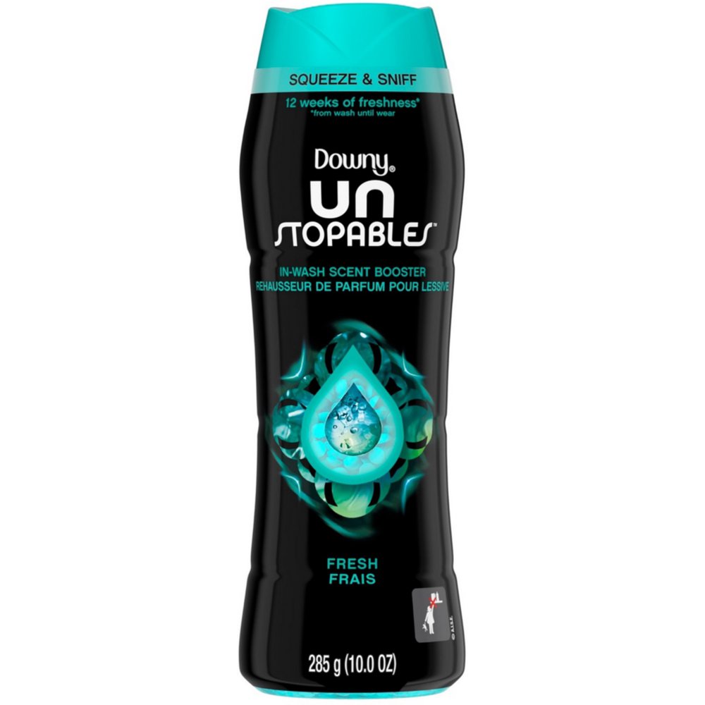 Downy Unstopables InWash Scent Booster, Fresh 10 oz (Pack of 2