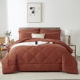 thumbnail image 2 of Davulos Twin Comforter Set Orange Bed in a Bag Twin Size 5 Pieces, Luxury Soft Bed Set for All Seasons, Bedding Set with Down Alternative Comforter, Sheets, Pillowcases & Shams, 2 of 7