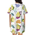 thumbnail image 3 of Picia Orange Green Avocado Pajamas Sets for Women Soft Short-Sleeved Pjs with Lounge Shorts Two Piece Sleepwear-Small, 3 of 9