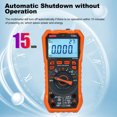 thumbnail image 2 of NJTY Professional Digital Multimeter T58C with 9999 Count, Voltage Capacitance Resistance Frequency Diode Testing, Black and Orange, No Battery Included, 2 of 7