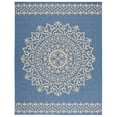 thumbnail image 5 of SAFAVIEH Beach House Braiden Medallion Indoor/Outdoor Runner Rug Cream/Blue, 2' x 8', 5 of 8