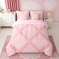 thumbnail image 2 of Erosebridal Aztec Aesthetic Bedding Comforter Set, Pink Full Bedding Set, Pink Reversible 7 Pieces, 2 of 6
