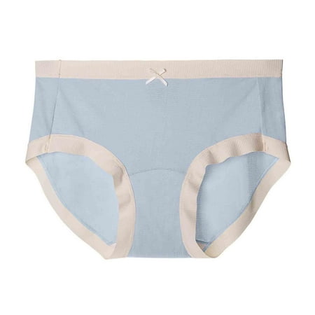 fatyb Womens Silk Underwear Seamless Stretch Panties Breathable High Waist Full Coverage Ladies Briefs