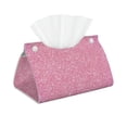 thumbnail image 6 of Rocae Glitter Pink Print Long Tissue Box Lid Durable Leather Tissue Box Lid Can Be Used as Modern Home Decoration, 6 of 9