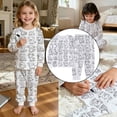 thumbnail image 4 of WhouRiu Girls Cartoon Graphic Pajamas Long Sleeve Crew Neck T Shirts And Pants Pajama Set 2 Piece Kids Autumn Cozy Cute Sleepwear,8-9 Years, 4 of 8