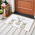 thumbnail image 4 of Entryway Rug 2'x3', Happy Easter Rabbits Small Rug for Kitchen Bathroom Door Mat Indoor Entrance, Spring Bunny Flowers Love Watercolor Non-Slip Area Rugs Floor Mats Carpet Front Door Rugs, 4 of 8