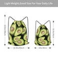 thumbnail image 4 of XMXT Waterproof Gym Bag, Avocado Oil Painting Pattern Drawstring Backpack for Men, s Multicolor, 4 of 8
