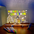 thumbnail image 3 of Acrylic LED Luminous Draw Board Toy LED Note Board for Kids Gift for Scratch Adjustable Erasable Letter Message Board, 3 of 6