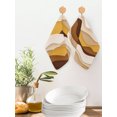 thumbnail image 2 of Orange Brown Ombre Kitchen Dish Towels for Drying Dishes Set of 4, Modern Geometric Moire Abstract Art Waffle Weave Microfiber Hand Tea Bathroom Towels Quick Dry & Absorbent Towel 12x12, 2 of 7