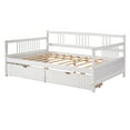 thumbnail image 5 of Gewnee Full Size Wood Daybed with Two Storage Drawers for Kid's Bedroom, White, 5 of 9