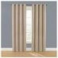 thumbnail image 2 of Eclipse Nadya Solid Room Darkening Grommet Top Single Window Curtain Panel, Beige, 52 x 95, 2 of 2