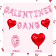 thumbnail image 2 of Pandilla de globos Woduntes Pink Galentines con corazón rojo, 40 cm, 2 of 7