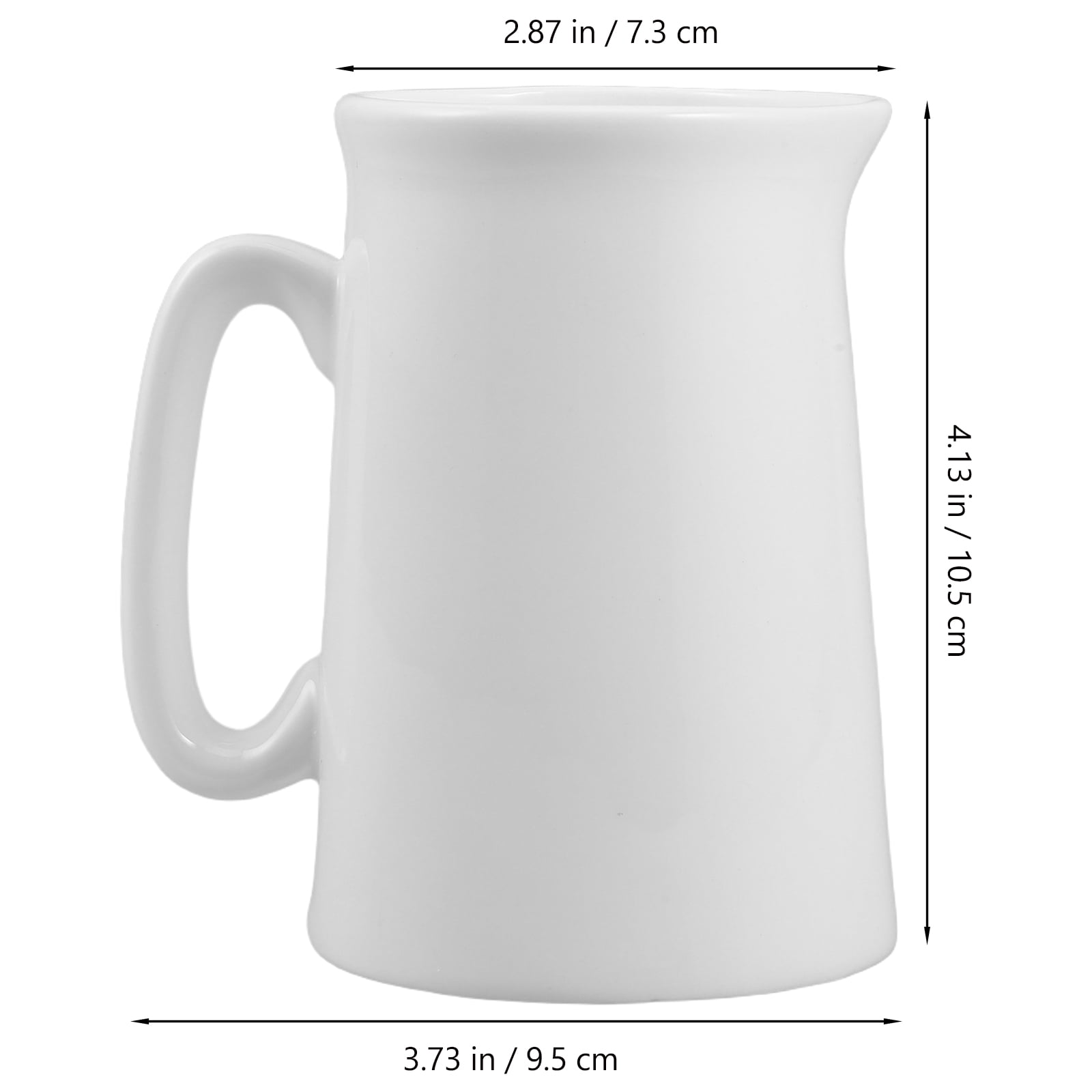 WHAMVOX Creamer Pitcher White Ceramic Pitcher Small Milk Jug with Spout Creamer Dispenser Ceramic Water Pitcher Jug Vase Decorative Water Pitcher